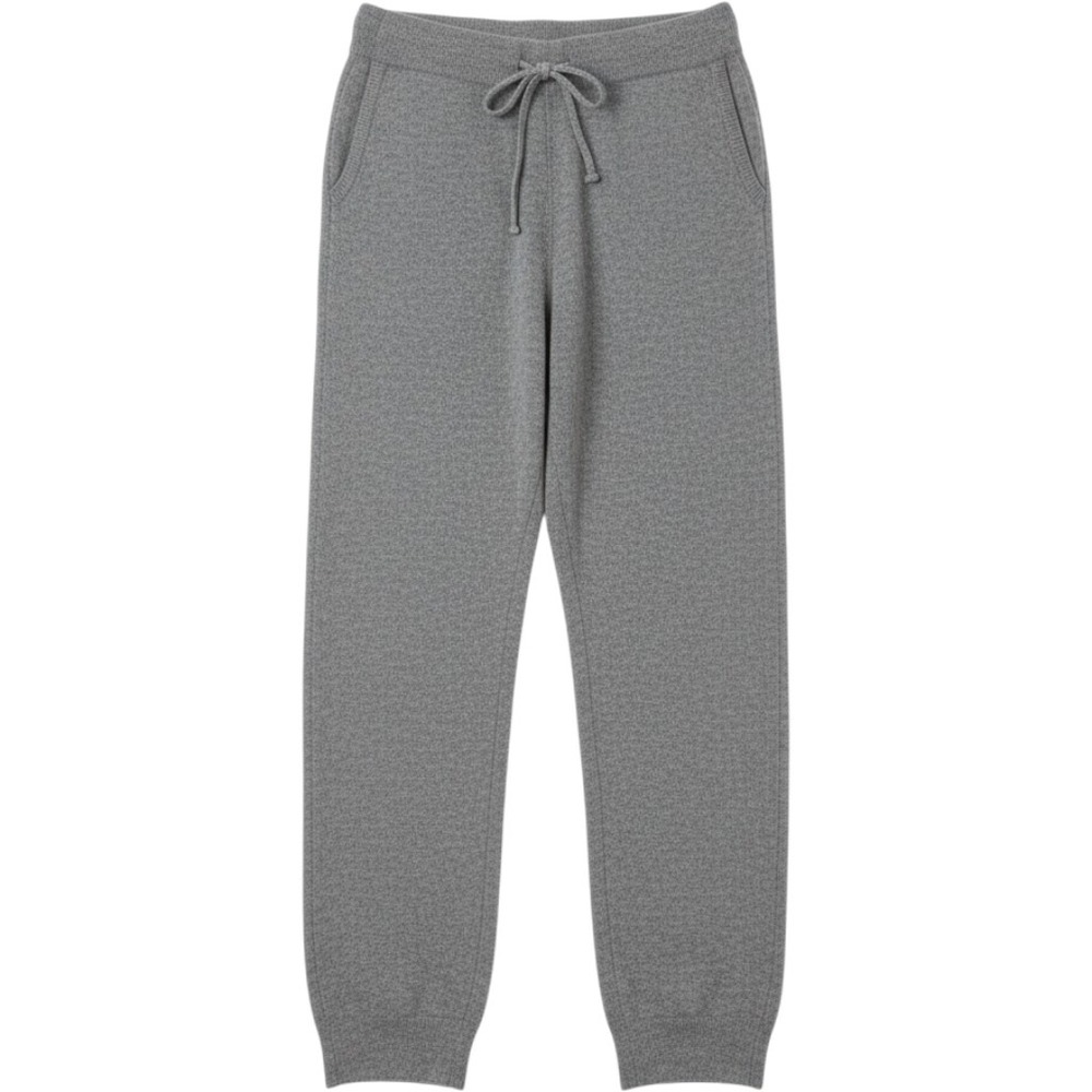 Quince Mongolian Cashmere Pants Womens M Grey Excellent Straight Leg Knit